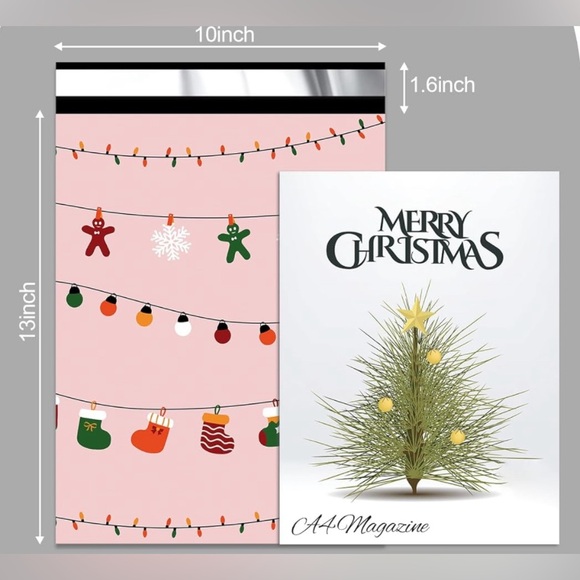 20 Holiday Poly Mailers - Picture 2 of 2